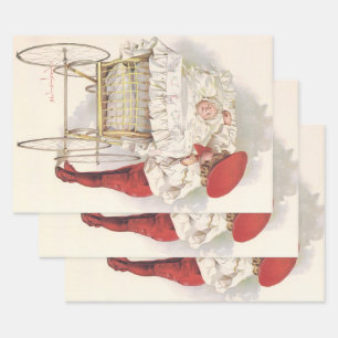 Antike viktorianische Kinder, Kind und Baby im Kin Geschenkpapier Set