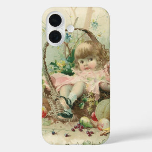 Antike viktorianische Kinderdarstellung, Mädchen m iPhone 16 Hülle