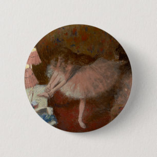 Antike viktorianische Kokette Forain Ballerina Button