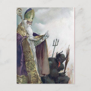 Antike viktorianische Krampus-Postkarte Postkarte