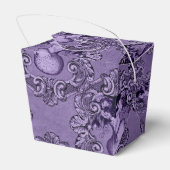 Antike Viktorianische Lila und schwarze Phrenologi Geschenkschachtel (Rückseite)