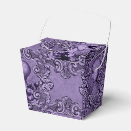 Antike Viktorianische Lila und schwarze Phrenologi Geschenkschachtel