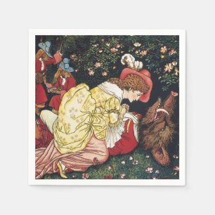 Antike viktorianische Märchen-Schönheit und das Bi Serviette
