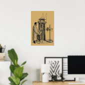 Antike Viktorianische Röntgenmaschine aus der Ära Poster (Heimbüro)