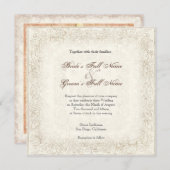 Antike Viktorianische Rose Einladung Hochzeit (Vorne/Hinten)