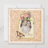 Antike Viktorianische Rose Einladung Hochzeit (Rückseite)