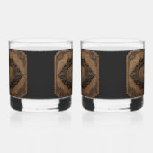 Antike viktorianische rustikale Rahmung gealtertes Whiskyglas (Links)