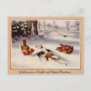 Antike viktorianische seltsame Weihnachten Postkarte