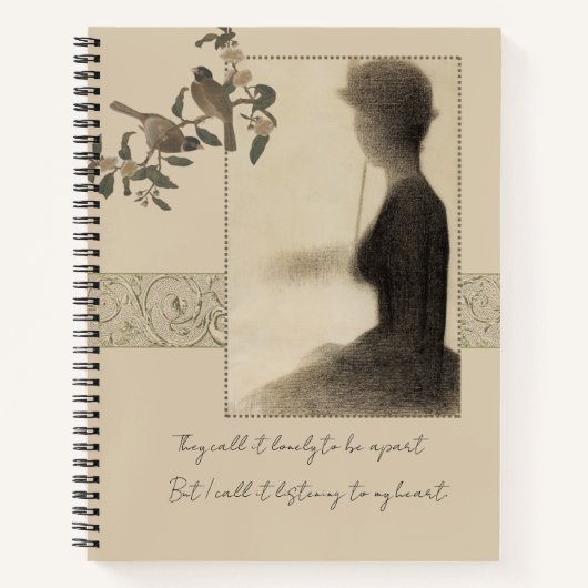 Antike viktorianische Silhouette Notizbuch (Vorderseite)