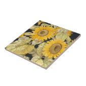 Antike Viktorianische Sonnenblume Fliese (Seite)