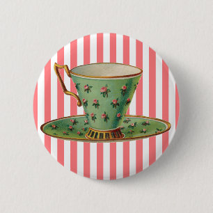 Antike viktorianische Teetasse Button