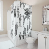 antike viktorianische Tiere Toile anthropomorph Duschvorhang (Beispiel)