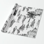 antike viktorianische Tiere Toile anthropomorph Geschenkpapier (Ungerollt)