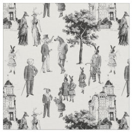 antike viktorianische Tiere Toile anthropomorph Stoff
