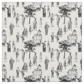 antike viktorianische Tiere Toile anthropomorph Stoff (Muster)