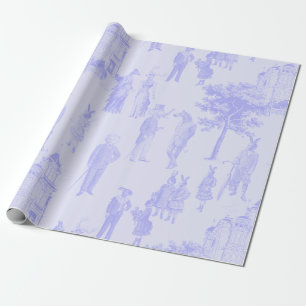 antike viktorianische Tierpastell lila Flieder Toi Geschenkpapier