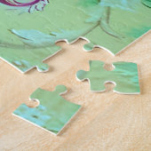 Antike Viktorianische Toile Rokoko Stil Grün Puzzle (Seite)