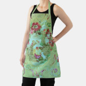 Antike Viktorianische Toile Rokoko Stil Grün Schürze (InSitu)