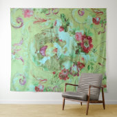 Antike Viktorianische Toile Rokoko Stil Grün Wandteppich (Beispiel (Horizontal))