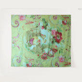 Antike Viktorianische Toile Rokoko Stil Grün Wandteppich (Vorderseite (Horizontal))