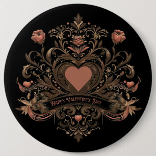 Antike viktorianische Valentinstag Button