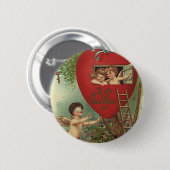 Antike viktorianische Valentinstag-Cherubs Baumhau Button (Vorne & Hinten)