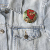 Antike viktorianische Valentinstag-Cherubs Baumhau Button (Beispiel)