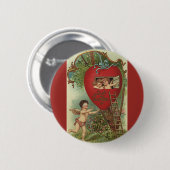 Antike viktorianische Valentinstag-Cherubs Baumhau Button (Vorne & Hinten)