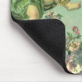 Antike viktorianische Valentinstag-Cupids-Herz-Bau Mousepad (Ecke)