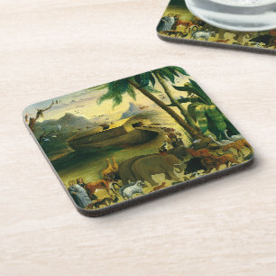 Antike viktorianische Volkskunst, Noahs Arche von  Getränkeuntersetzer