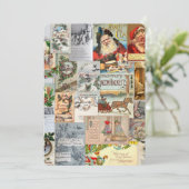 Antike Viktorianische Weihnachten Ephemera Collage (Stehend Vorderseite)