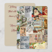 Antike Viktorianische Weihnachten Ephemera Collage (Vorne/Hinten)