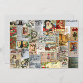 Antike Viktorianische Weihnachten Ephemera Collage (Vorne/Hinten)
