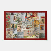 Antike Viktorianische Weihnachten Ephemera Collage Fußmatte (Vorderseite)