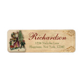 Antike Viktorianische Weihnachtsfeier Rücksendeadr (Vorne)