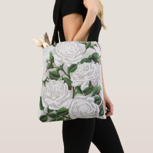 Antike viktorianische weiße Kletterrosen Garten Tasche