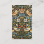 Antike Viktorianische William Morris Blume Vögel Visitenkarte (Rückseite)