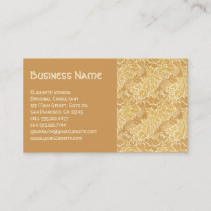 Antike viktorianische William Morris Blumen Floral Visitenkarte