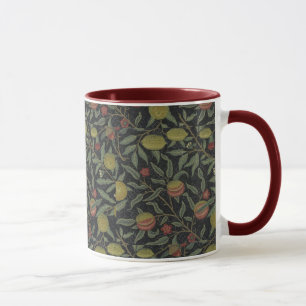 Antike viktorianische William Morris Fruchtblätter Tasse
