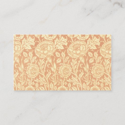 Antike Viktorianische William Morris Rose Visitenkarte (Rückseite)