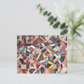 Antike, Viktorianische Zeit, verrückte Quilt Postkarte (Stehend Vorderseite)