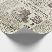 Antike Vintage Beige Französische Werbung Ephemera Geschenkpapier (Ecke)