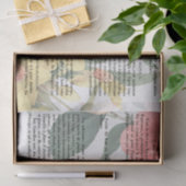 Antike Vintage Blume Französisch Buchseite Decoupa Seidenpapier (Geschenk)