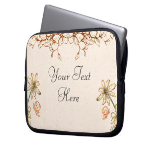 Antike Vintage Blume & Schmetterlinge Retro Laptopschutzhülle