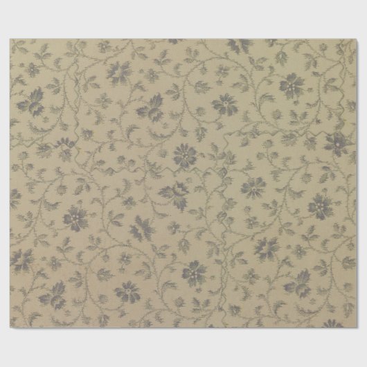 Antike Vintage BlumenCollage Geschenkpapier (Flach)