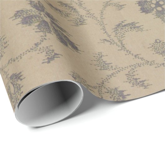 Antike Vintage BlumenCollage Geschenkpapier (Rolleneckpunkt)