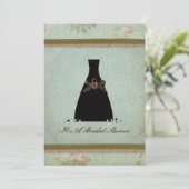 Antike Vintage Brautpartyeinladung Einladung (Stehend Vorderseite)