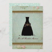 Antike Vintage Brautpartyeinladung Einladung (Vorne/Hinten)