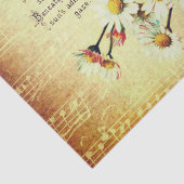 Antike Vintage Daisy Poesie über Blume Seidenpapier (Detail)