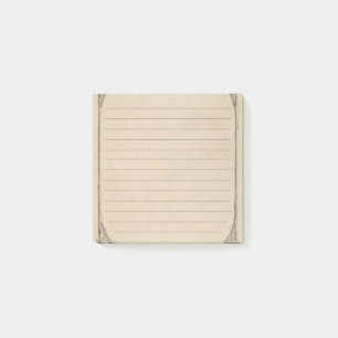 Antike Vintage-Distressed liniert  Post-it Klebezettel
